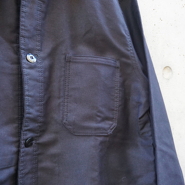 1960-70's フレンチワークブラックモールスキンジャケット　《デッドストック》