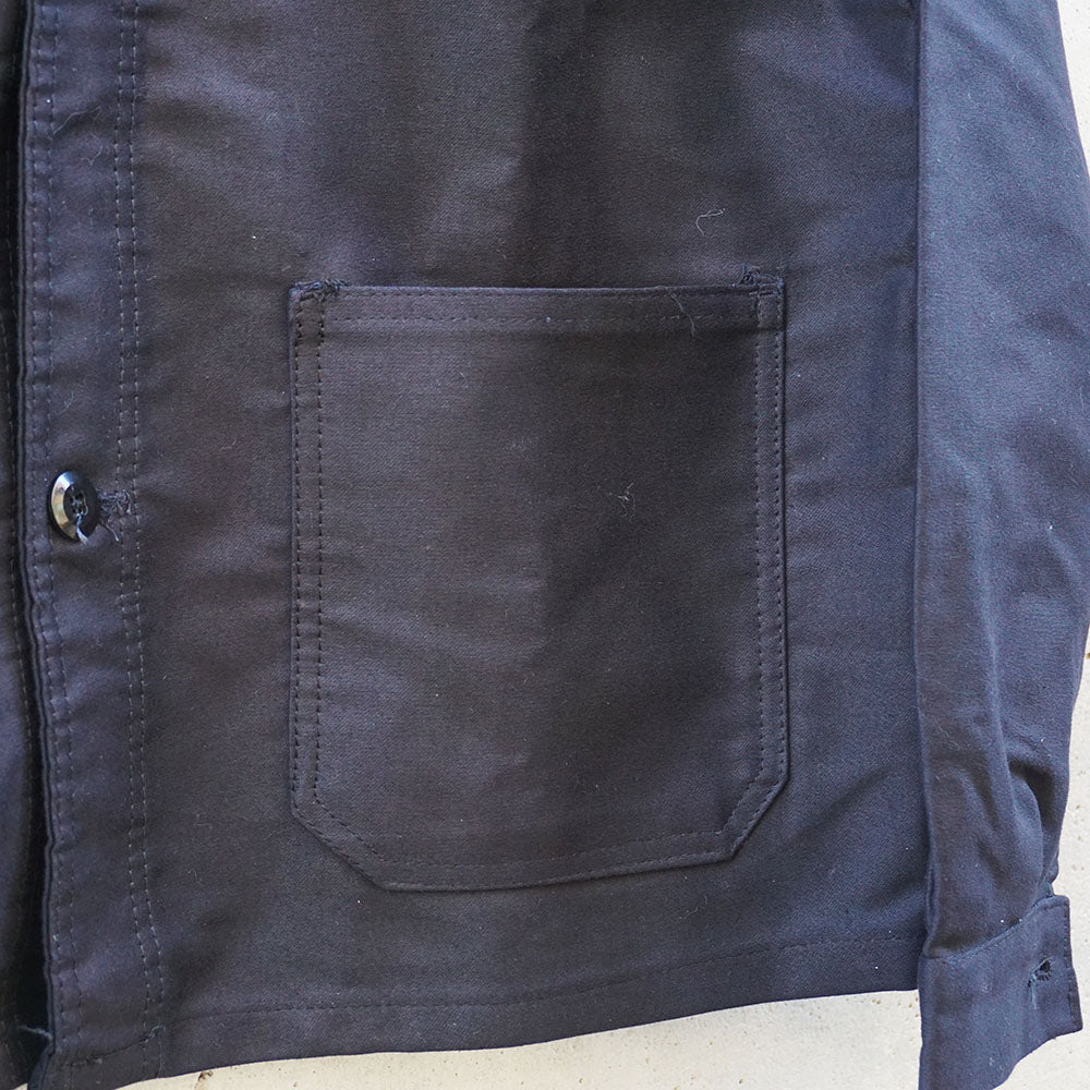 1960-70's フレンチワークブラックモールスキンジャケット　《デッドストック》