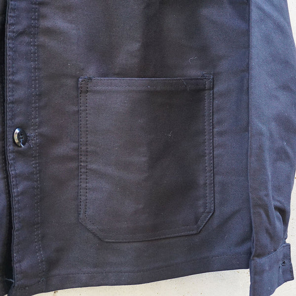 1960-70's フレンチワークブラックモールスキンジャケット　《デッドストック》