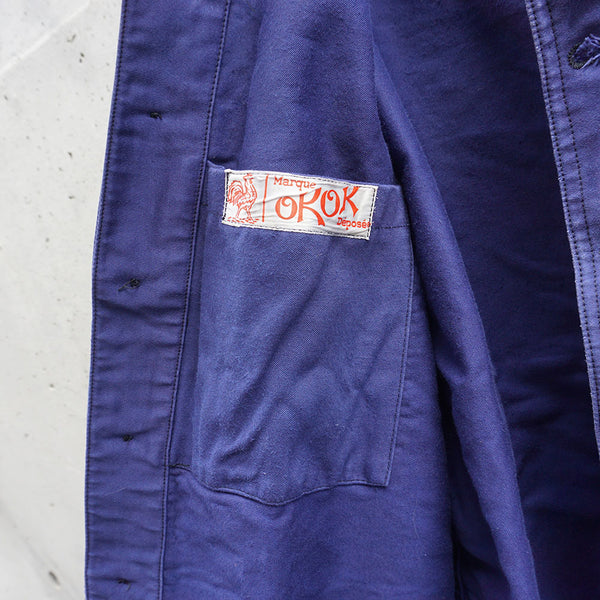 1950-60’s　フレンチワークモールスキンジャケット "OK OK" 《デッドストック》