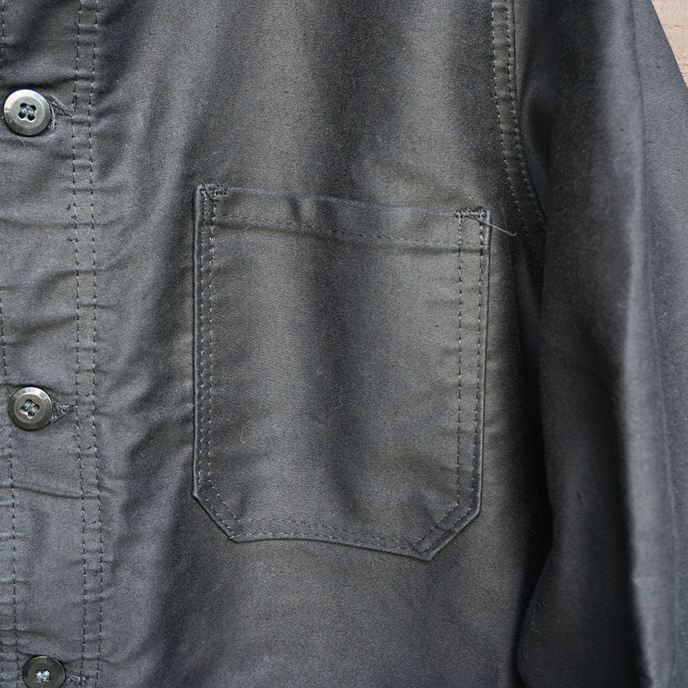 1960-70's フレンチワークブラックモールスキンジャケット Le Laboureur