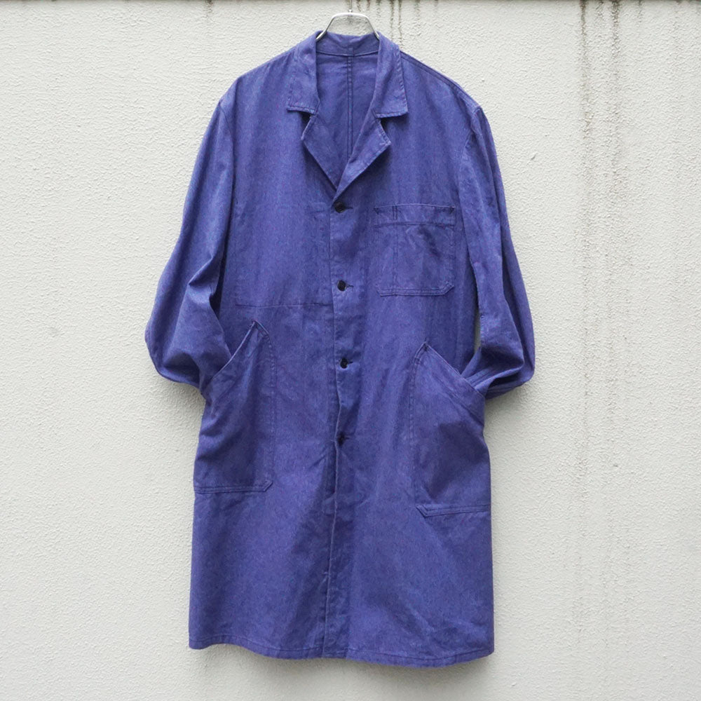 1950's フレンチワークブルーシャンブレーアトリエコート”SAVO”　《デッドストック》