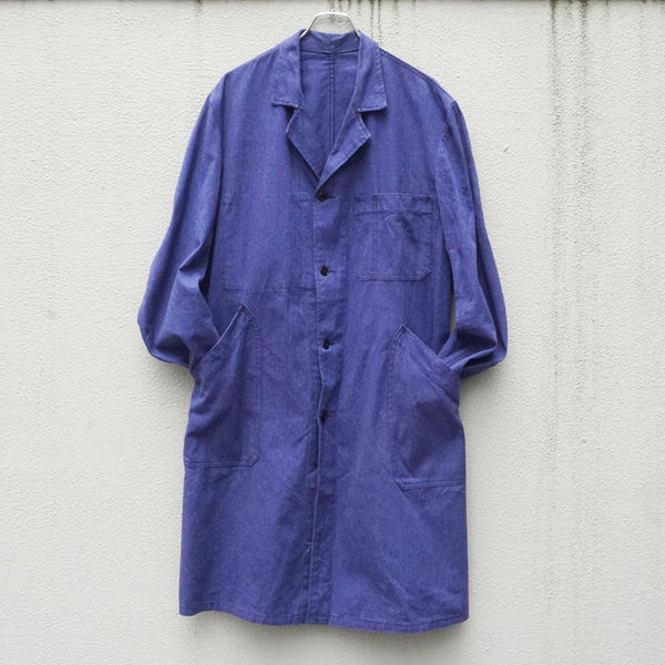 1950's フレンチワークブルーシャンブレーアトリエコート”SAVO”　《デッドストック》