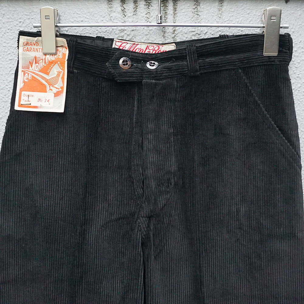 1950-60’s フレンチワークブラックコーデュロイパンツ　
