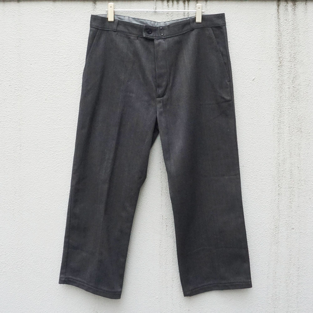1970's フレンチワークグレーコットンピケパンツ　