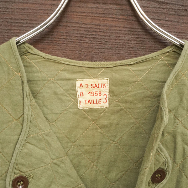 1950's ベルギー軍キルティングコットンライナーベスト