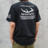 《DEER HORN SMITH'S》クルーネックロゴTシャツ/ブラック