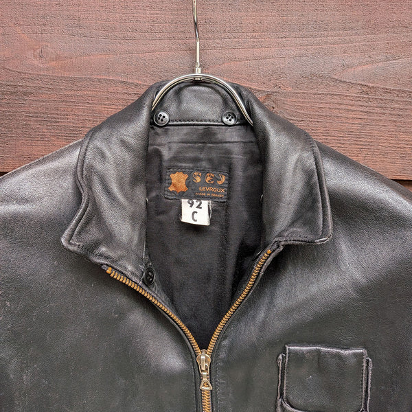 1970-80'sフランス空軍フライトジャケット ブラック　Made in France