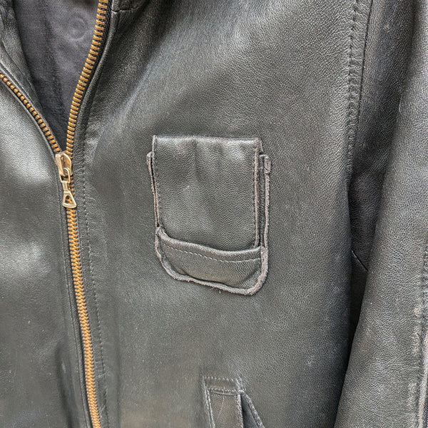 1970-80'sフランス空軍フライトジャケット ブラック　Made in France